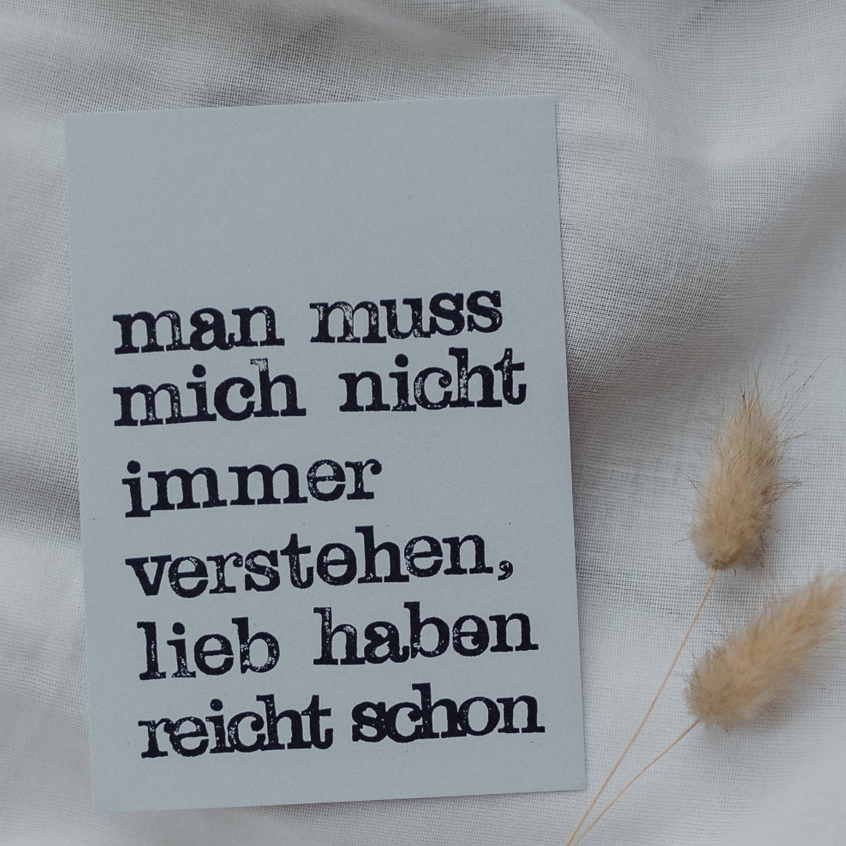 Stamped Postcard "lieb haben"