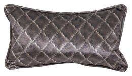 Rectangular gray quilted cushion cover with diamond pattern, size 30x50 cm.