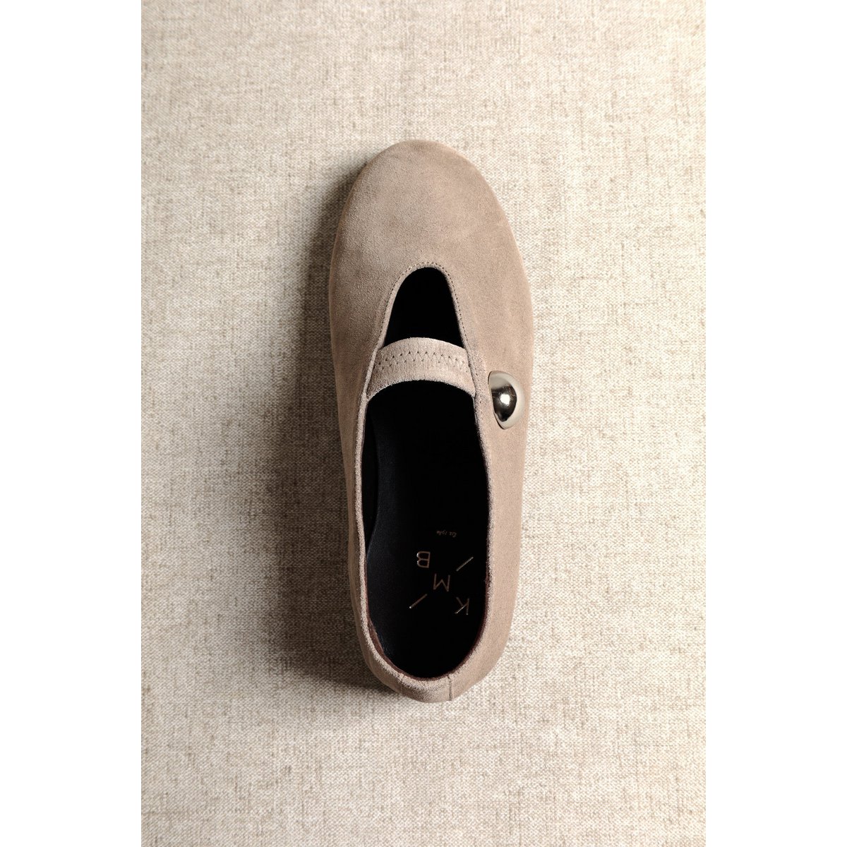 CAMILA TAUPE – Ballerinas mit runder Zehenpartie