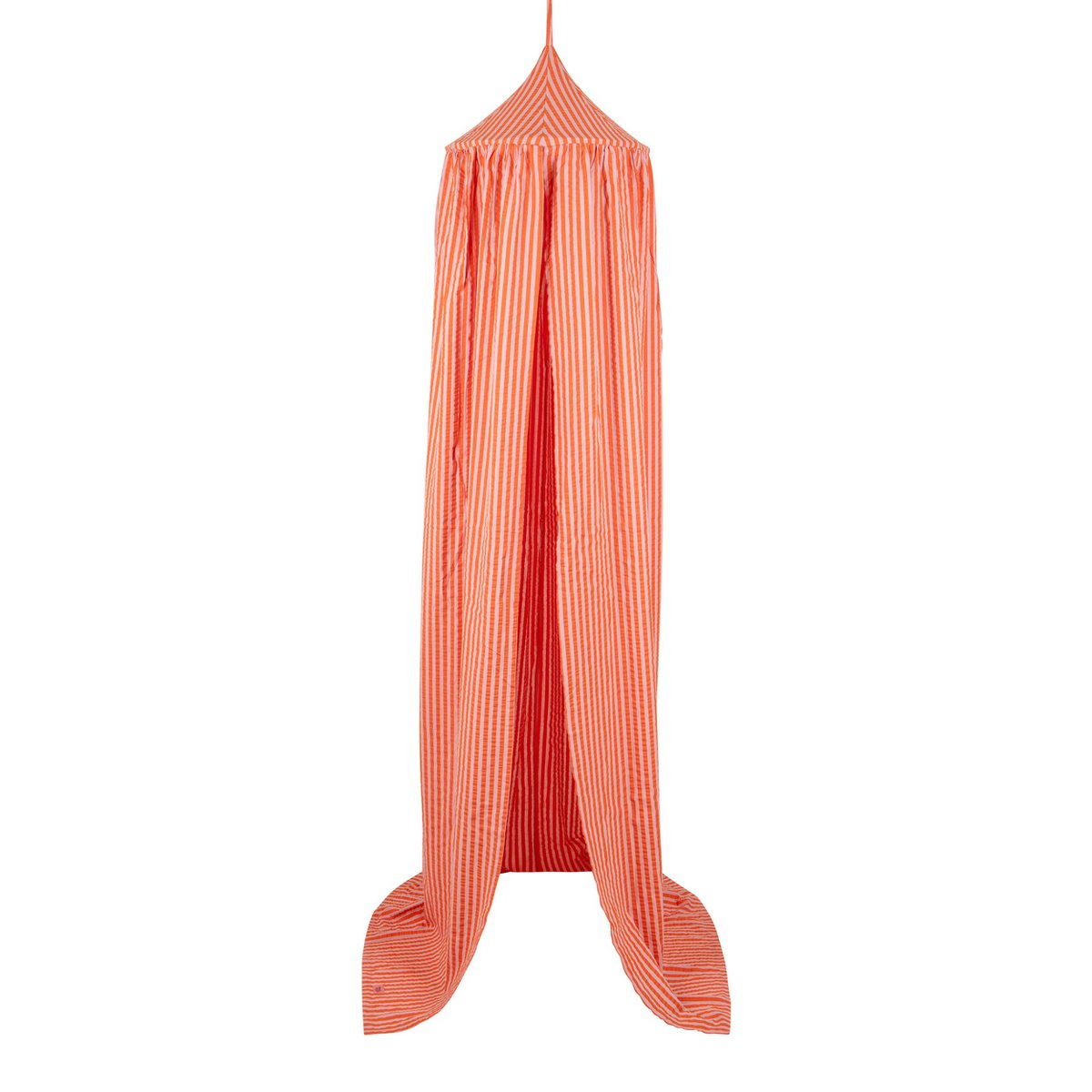 Dosel infantil con volante "naranja y rosa"