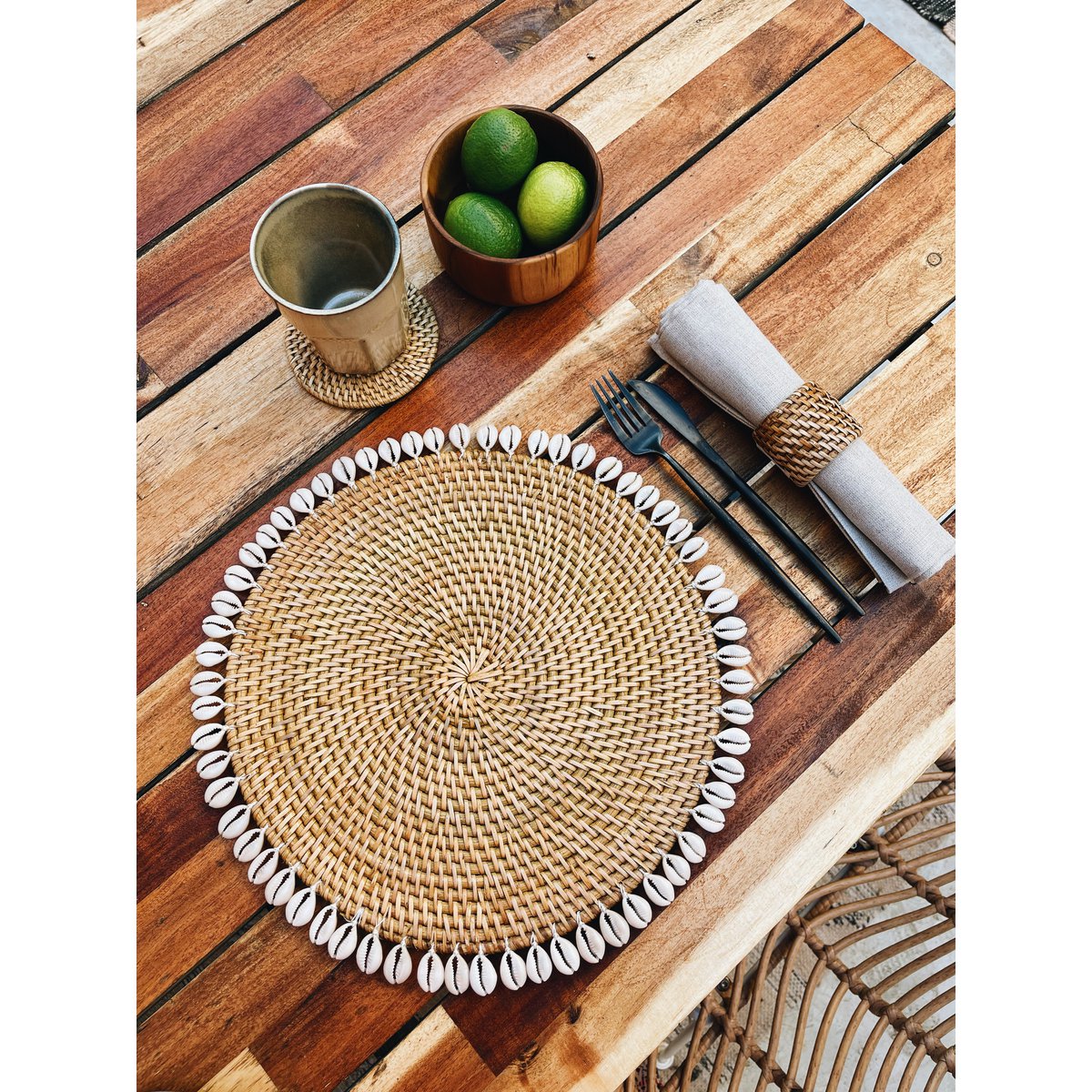 Lombok Rattan Coaster