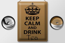 Blechschild Spruch 30x40cm Keep Calm and drink tea