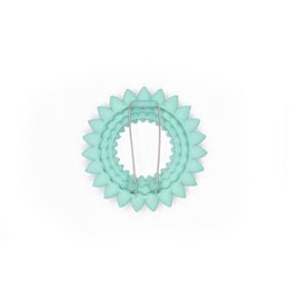 Dahlia broche Aqua
