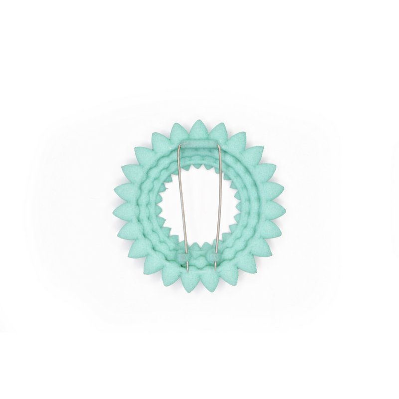 Dahlia broche Aqua