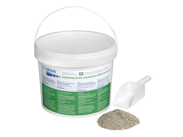 Bindmiddel Easy Absorb grove korrel, voor alle soorten vloei- stoffen/oppervlakken 1,5 liter