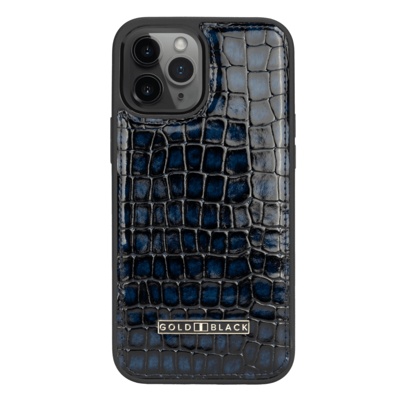 iPhone 12 Pro Max leren hoes Milano blauw