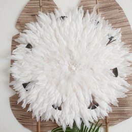 JUJU HAT, WHITE AND BLACK - 50 cm