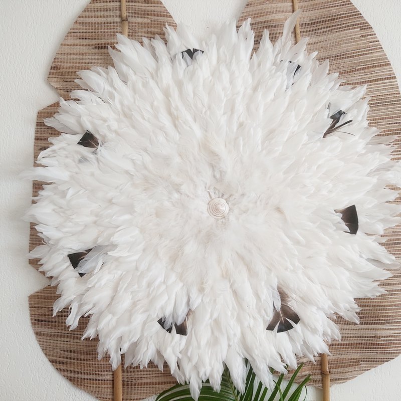JUJU HAT, WHITE AND BLACK - 50 cm
