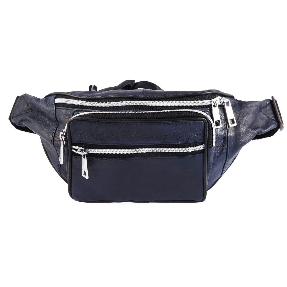 Steinmeister Hüfttasche/ Bauchtasche aus Echtleder, dunkelblau