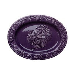 Plat ovale dinde 48x36x4cm Violet