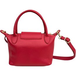 Bolso de Mano Piel Italiana con Asas Cortas y Solapa 58070