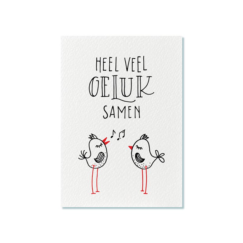 Ansichtkaart | Heel veel geluk samen