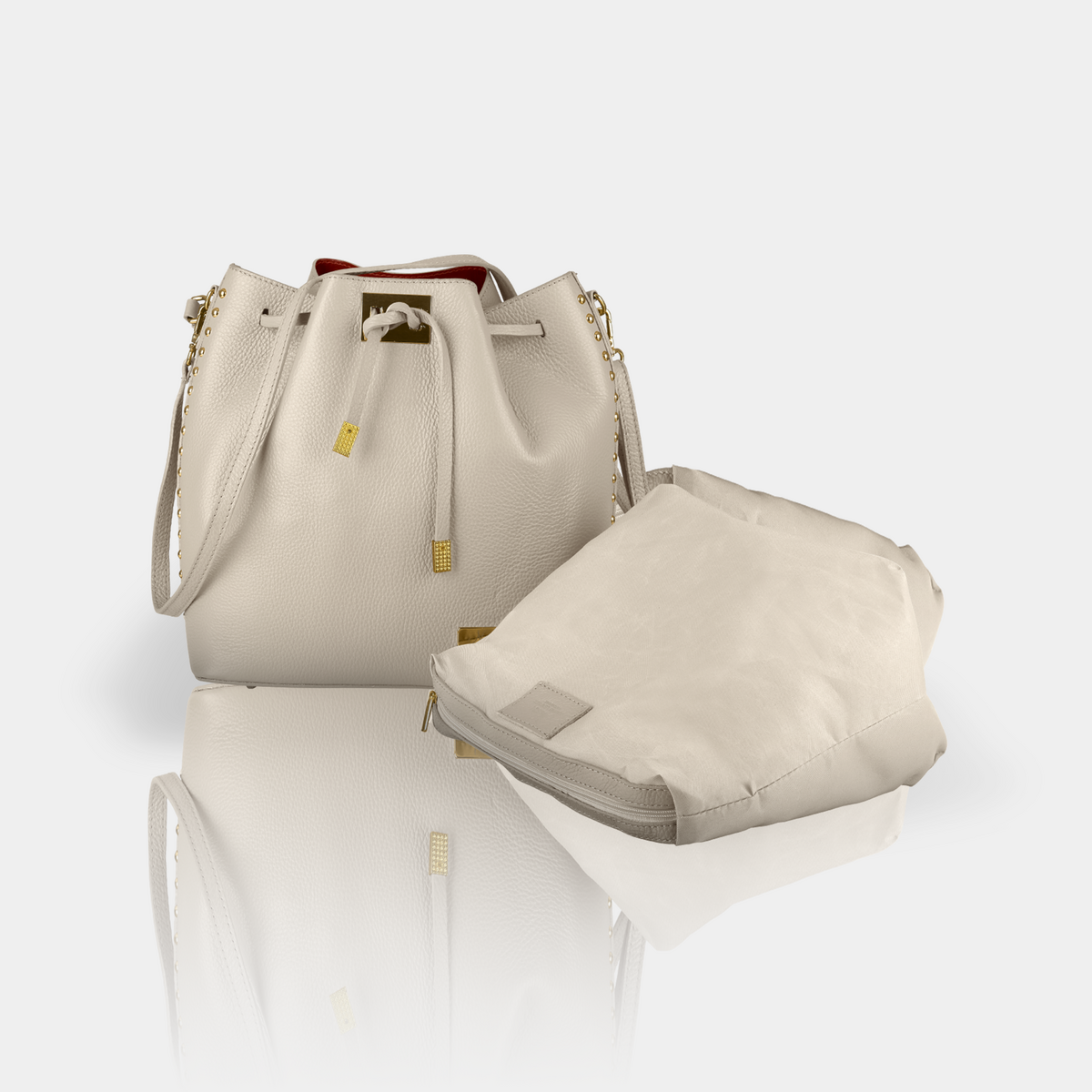 "Kraytar" pouch bag, cream