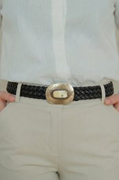 Black Leather Belt narrow