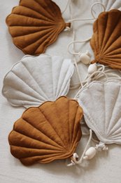 Guirlande de Lin "Caramel" avec Coquillages