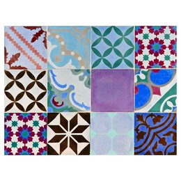 Mantel individual "MOSAICO COLOR MORADO"