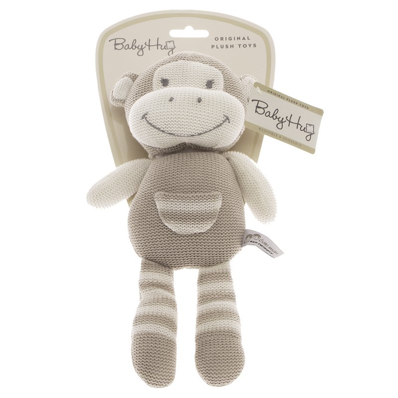 baby Hug Knitted Monkey Soft Toy with Long Legs – 32 cm