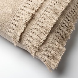 Dutch Decor FARA - Cushion 40x60 cm - 100% cotton - Pumice Stone - Beige