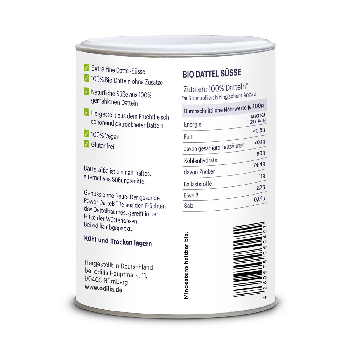 Organic date powder-extra fine