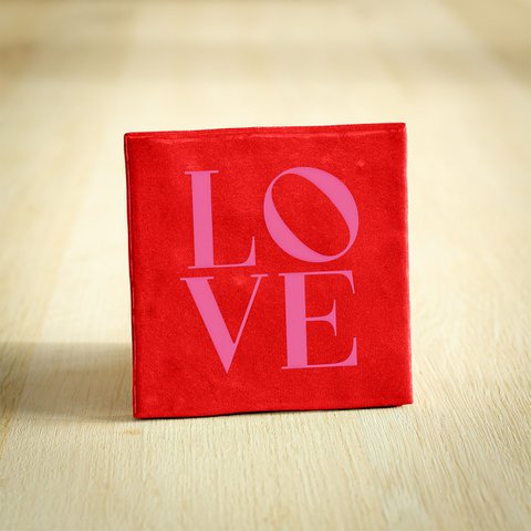 Tegeltje - LOVE | Rood | 10x10cm