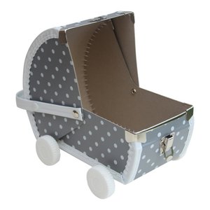Toy Box Doll Pram Gray OK 7237