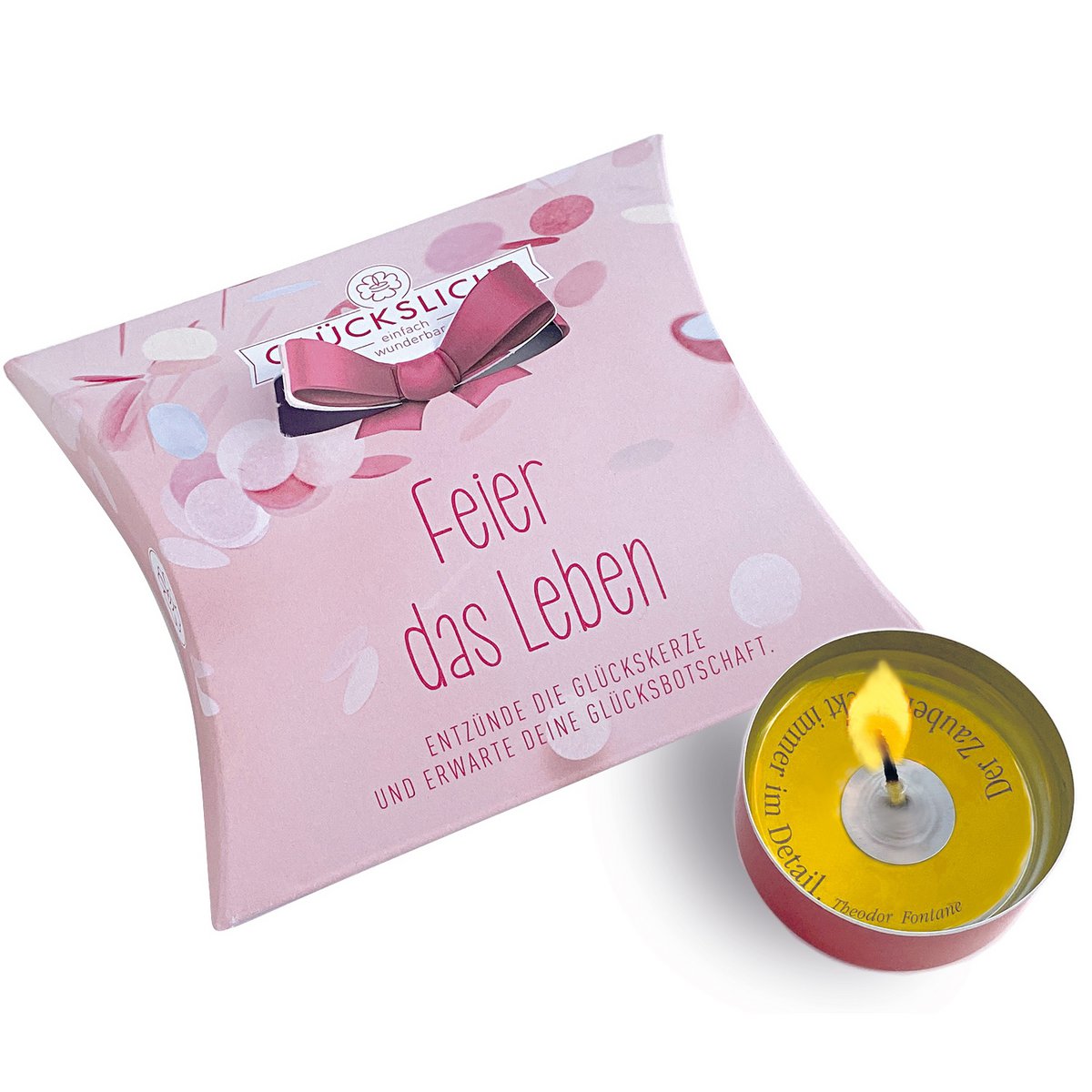 Glad lys / I gaveæsken med en udskåret sløjfe 🎀 / Følelser / Fejr livet