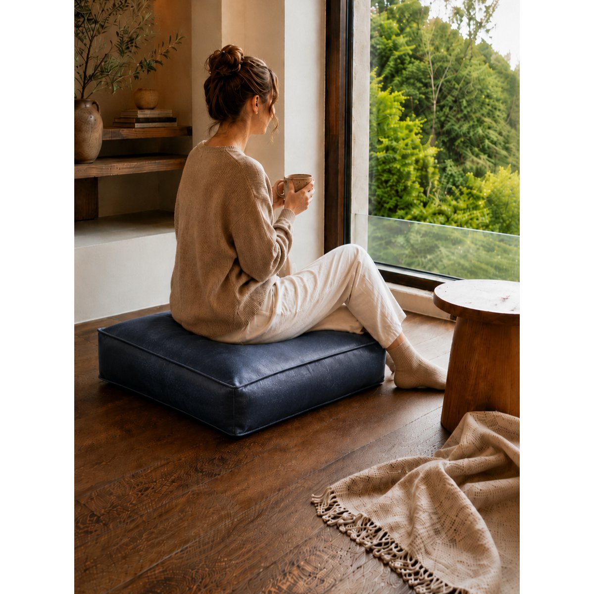 Majestic Blue | Cork Collection | Pouf & Floor seat