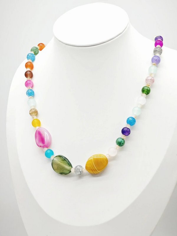Collier sautoir fantaisie pierre