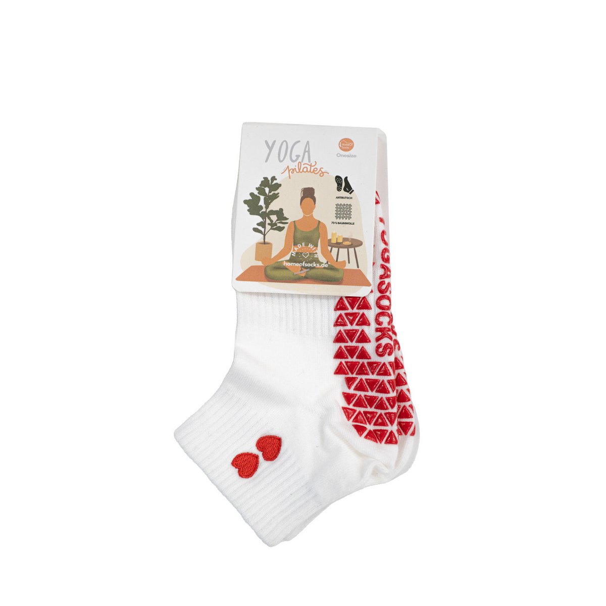 Calzini Yoga Pilates Antiscivolo Cuore Corti HomeOfSocks