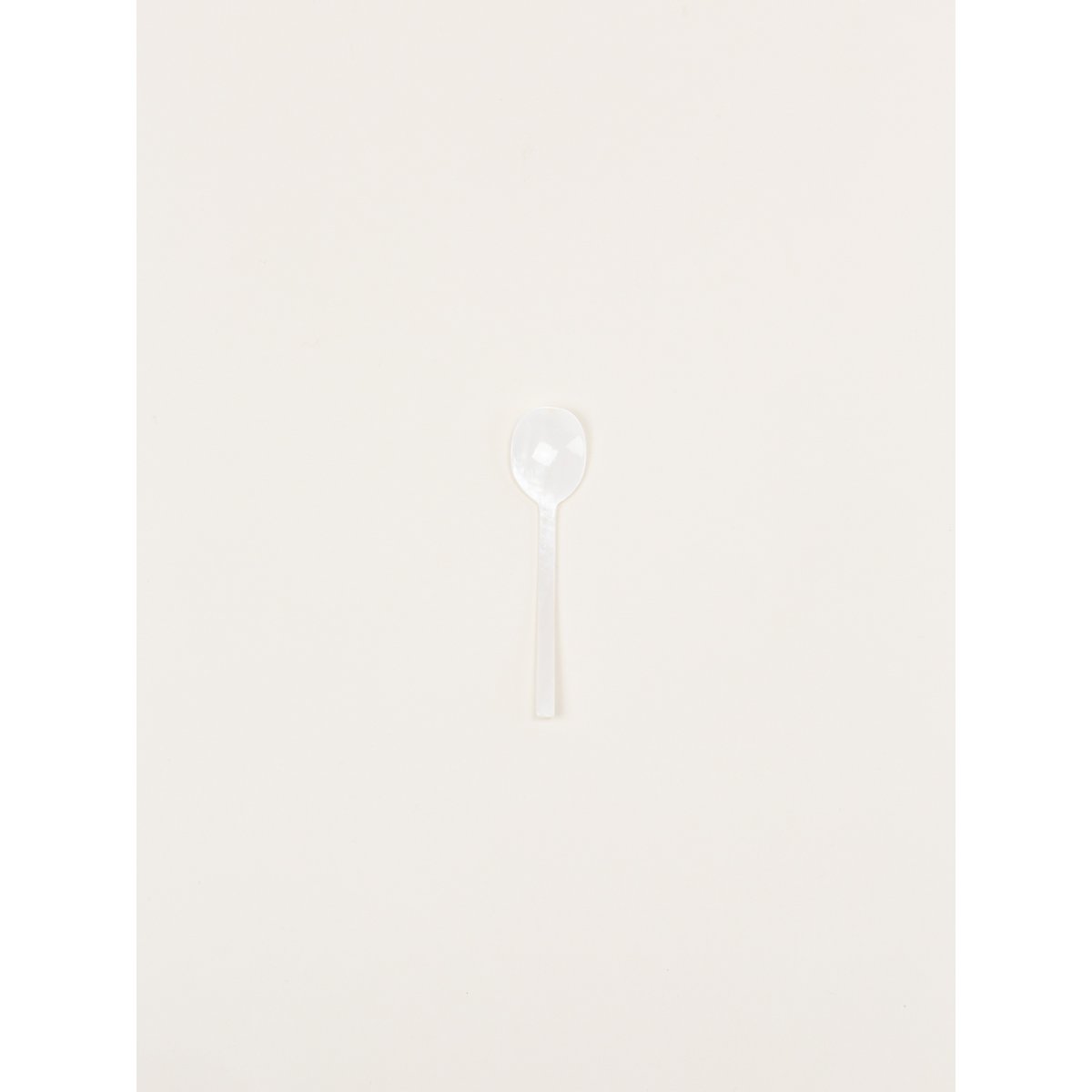 Set van 6 zoutlepel in gemarmerde zwarte hoorn