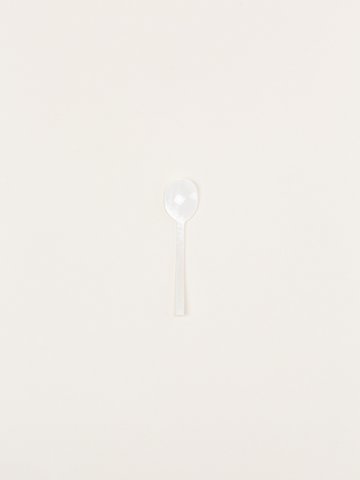 Set of 6 salt spoon in marbled black horn
