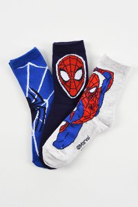 Lot of 96 Units | Pack 3 Spiderman Socks for Children | Officially Licensed Products | SUN CITY Group