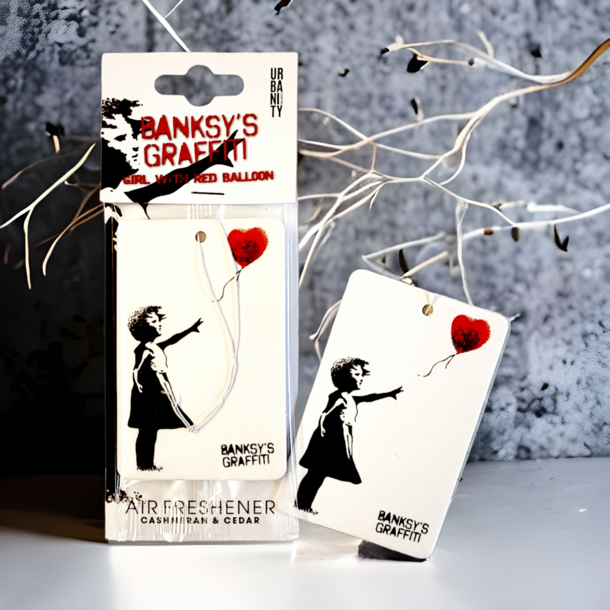 Banksy Car Air Freshener - "Girl With Red Balloon"