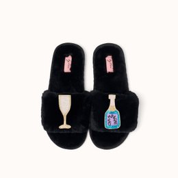 Black slippers
