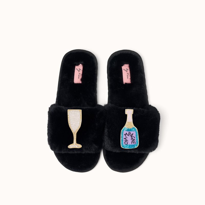 Black slippers