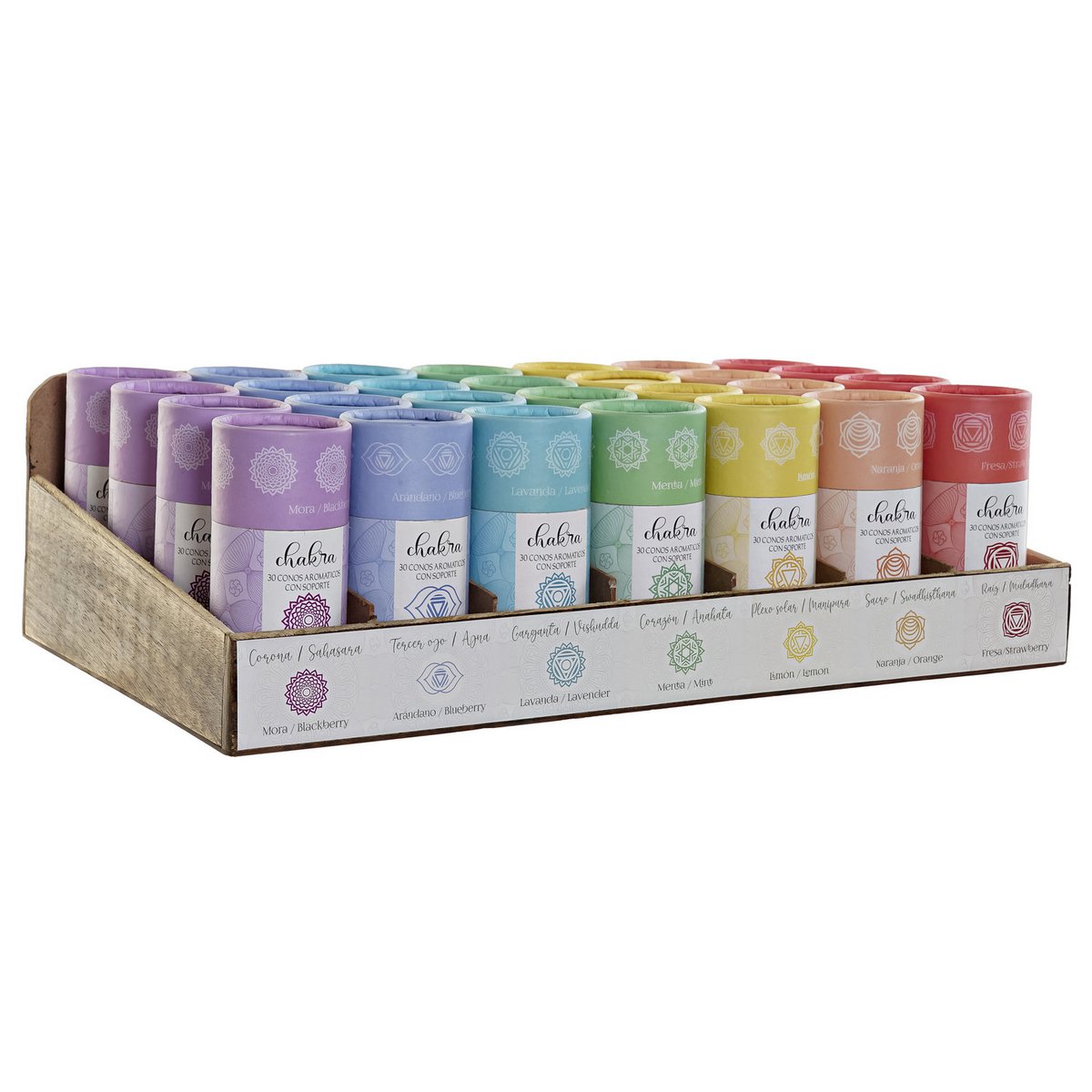 WIEROOK KEGEL SET 30 AROMA 45.5X26X13 CHAKRA'S 7 SU IN186240