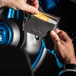 Haiden Hider Card Holder - Luxury Mini Thin Small Wallet Card Holder - Black - Leather