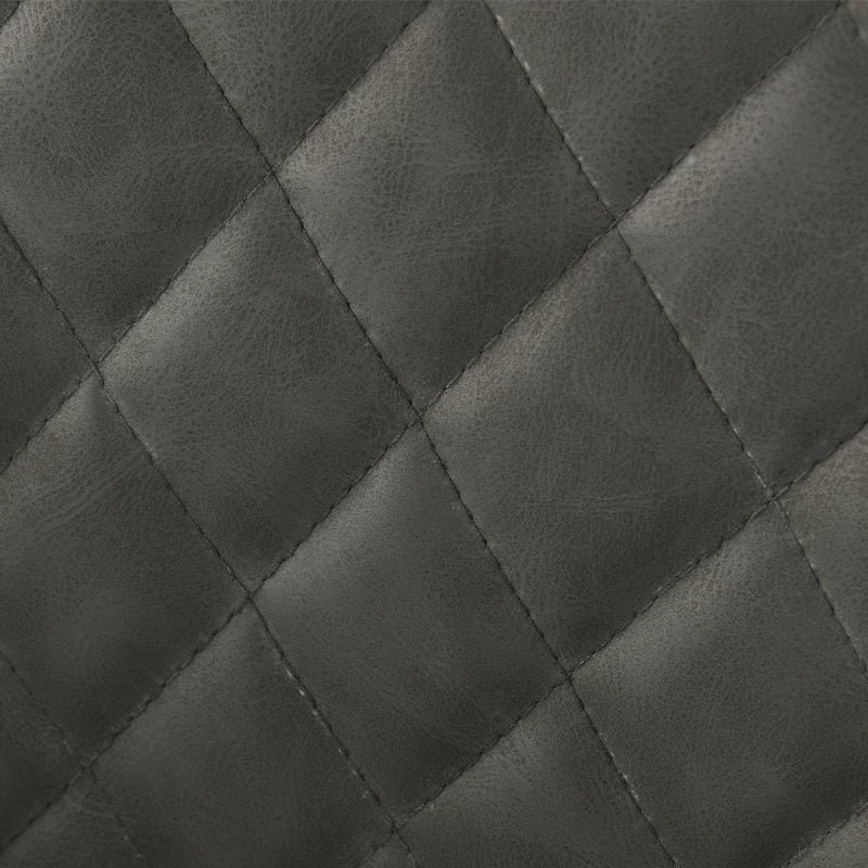 Sillas giratorias de Diamond Frazer [conjunto de 2] [gris] [cuero falso]