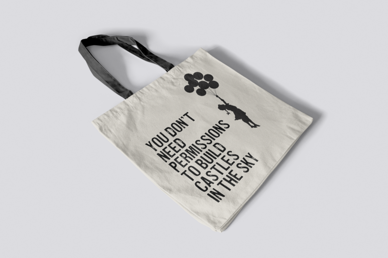 Banksy's Graffiti Mini Tote Bag - Je hebt geen...