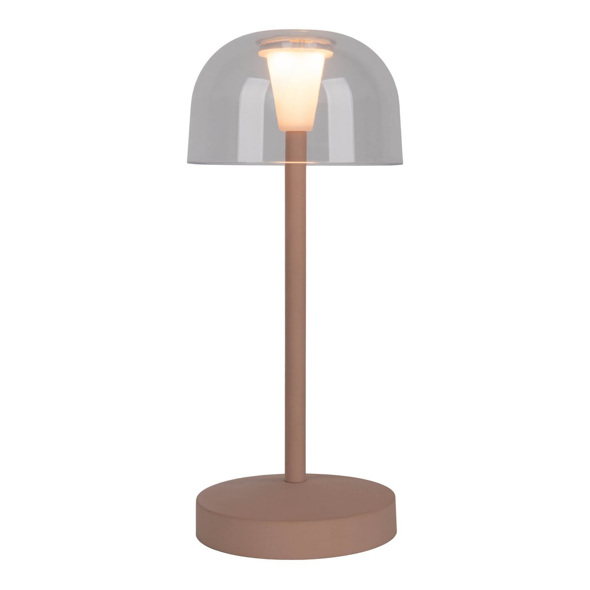 LED battery table light "Gomba" for outside and inside, made of metal and plastic in black, 18.5 cm high