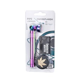 Kit Pipe + Grinder 'Rainbow' (mini) x24