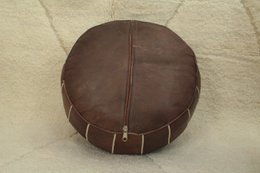 Dark Brown Moroccan Pouf