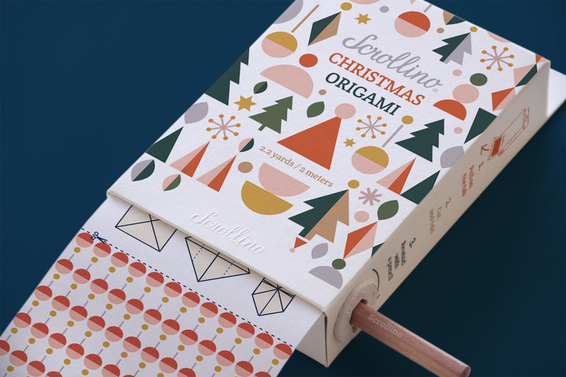 Juleindretning og gave - Scrollino Christmas Origami