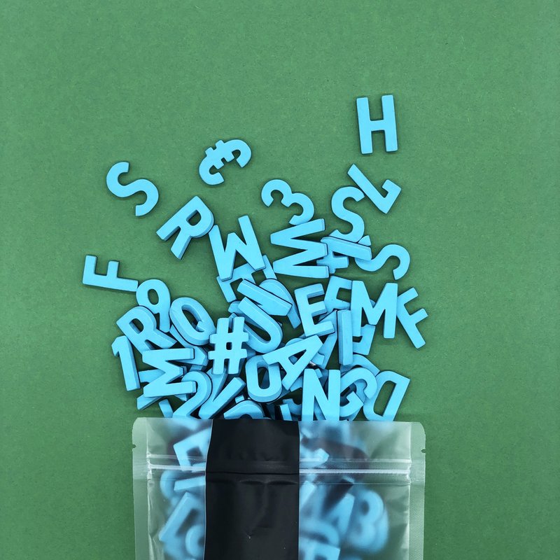 Modern magnetic letters - Unique Colors