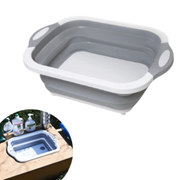 Évier pliable en silicone pour camping - Planche à découper portable