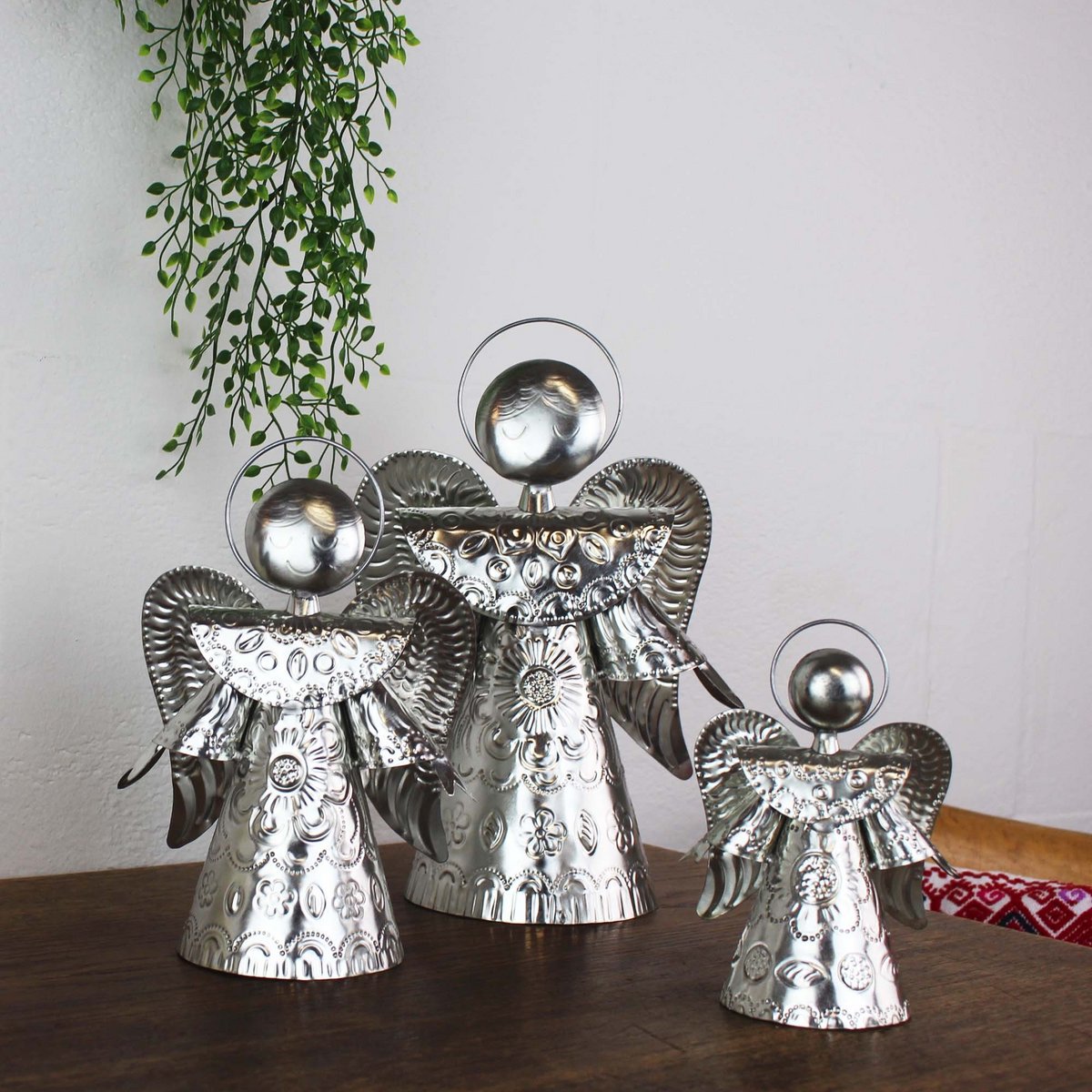 Angel silver 25cm, guardian angel, Christmas decoration