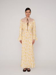 Blush Floral Print Long Dress