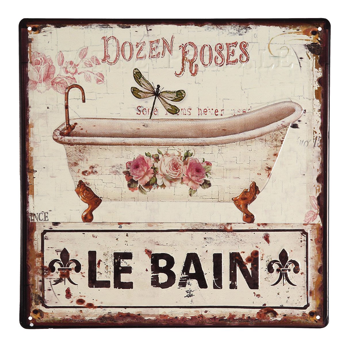 Metalen afbeelding - Le Bain 30x30cm