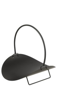 J -Line Holder Firewood - Metal - Black