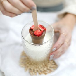 Trinkschokolade Erdbeere "Schön, dass es dich gibt"